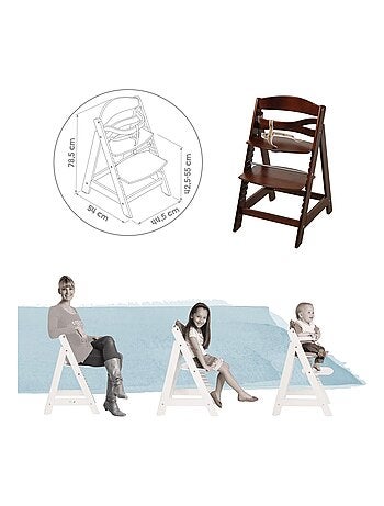Chaise haute évolutive en bois dès 6 mois jusqu'à 70 kg - ROBA 'sit up III'