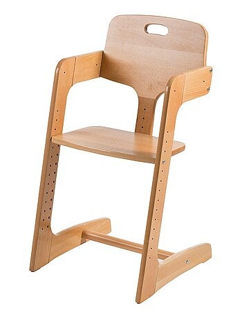 Chaise haute évolutive en bois massif avec plateau repas - Jusqu'à 50 kg - 'Roba Kid Up'