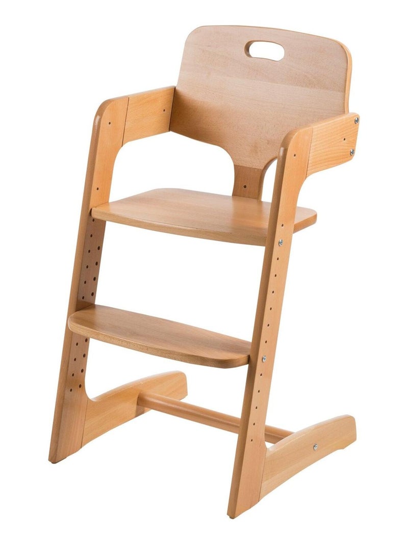 Chaise Haute évolutive Roba Sit Up Fun - Bois Naturel - Plateau Amovible - Réglable De 6 Mois à 70 Kg