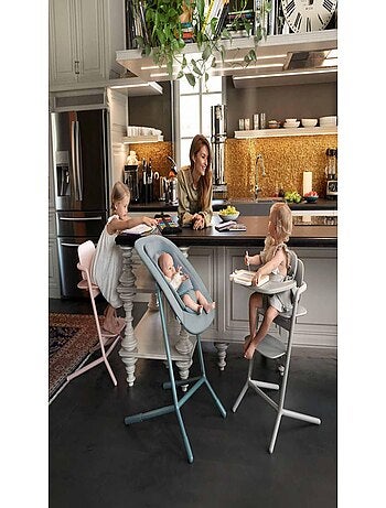 Chaise Haute Evolutive et Réglable Lemo 2 - Suede Grey