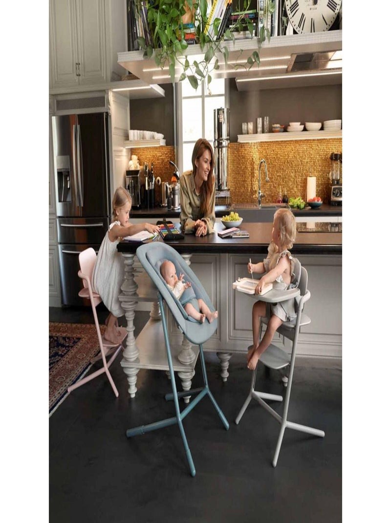 Chaise Haute Evolutive et Réglable Lemo 2 - Suede Grey Gris - Kiabi