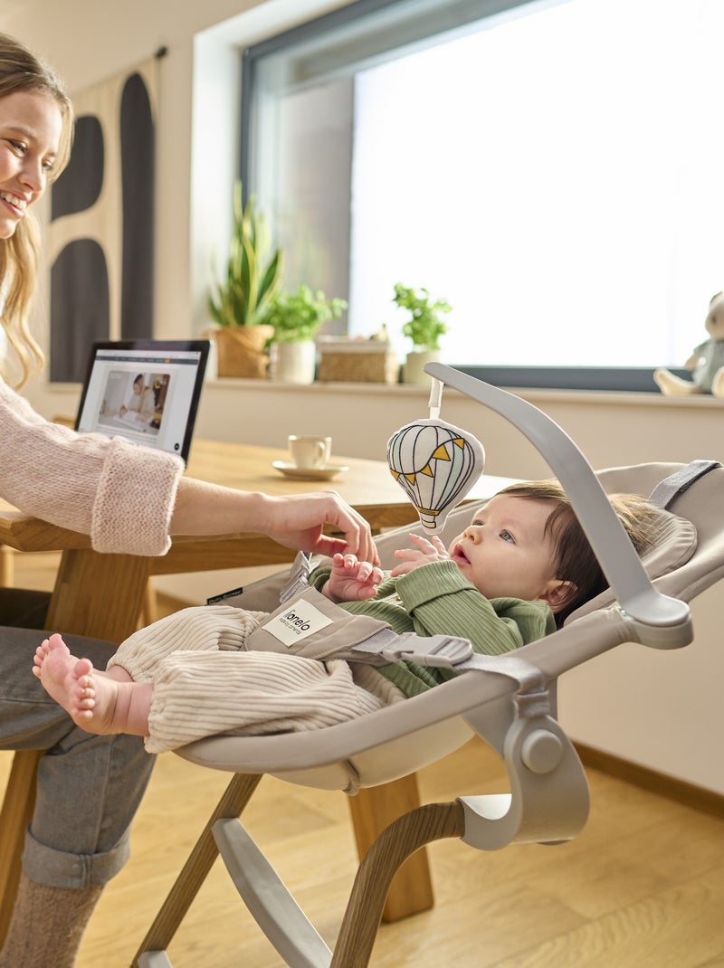 Chaise haute évolutive et transat bebe LIONELO Dalia Set - Jusqu’à 60 kg - Ultra légère Gris - Kiabi
