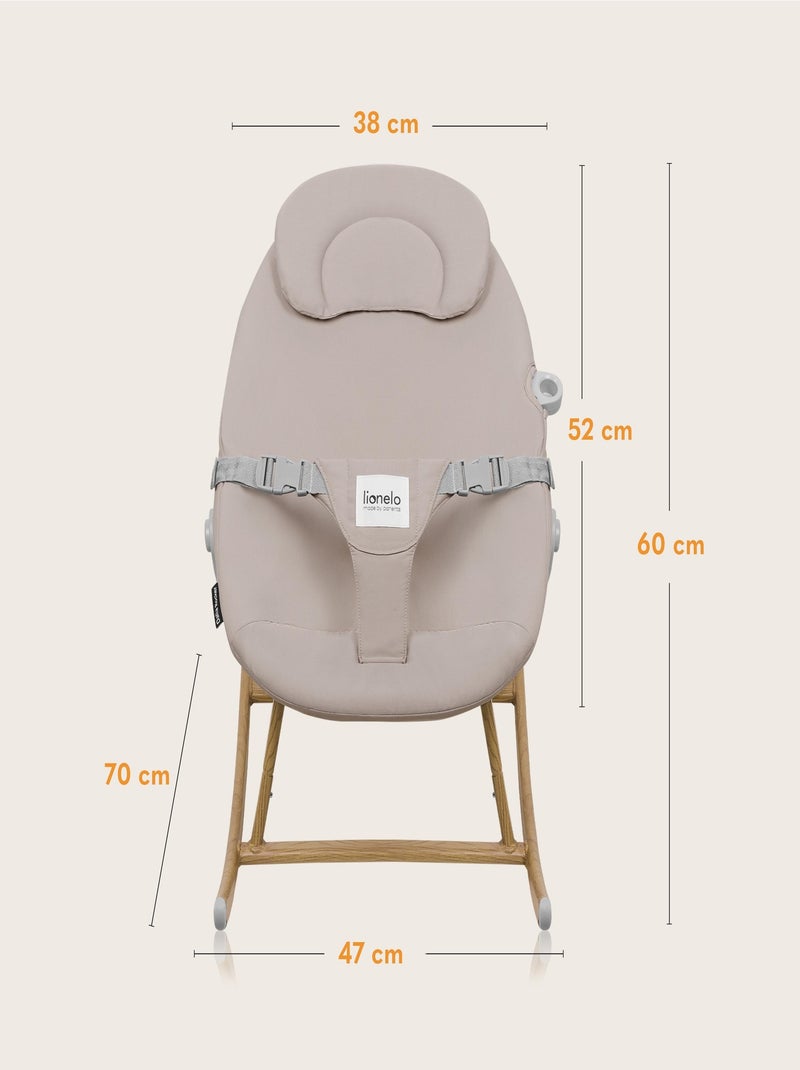 Chaise haute évolutive et transat bebe LIONELO Dalia Set - Jusqu’à 60 kg - Ultra légère Gris - Kiabi