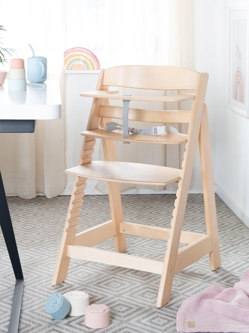 Chaise haute évolutive jusqu'à 70 kg - Compatible avec plateau repas - 'Roba Sit Up Flex' Marron clair - Kiabi