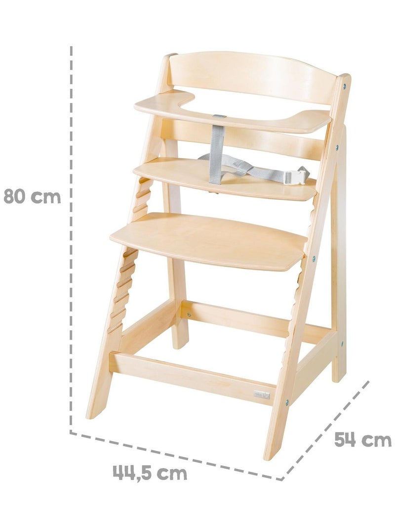Chaise haute évolutive jusqu'à 70 kg - Compatible avec plateau repas - 'Roba Sit Up Flex' Marron clair - Kiabi