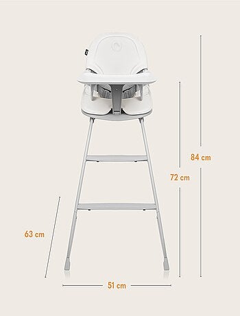 Chaise haute évolutive LIONELO Dalia - Jusqu’à 60 kg - Ultra légère