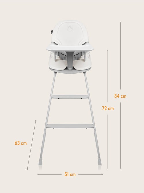 Chaise haute évolutive LIONELO Dalia - Jusqu’à 60 kg - Ultra légère - Kiabi