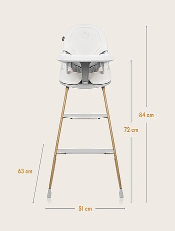 Chaise haute évolutive LIONELO Dalia - Jusqu’à 60 kg - Ultra légère