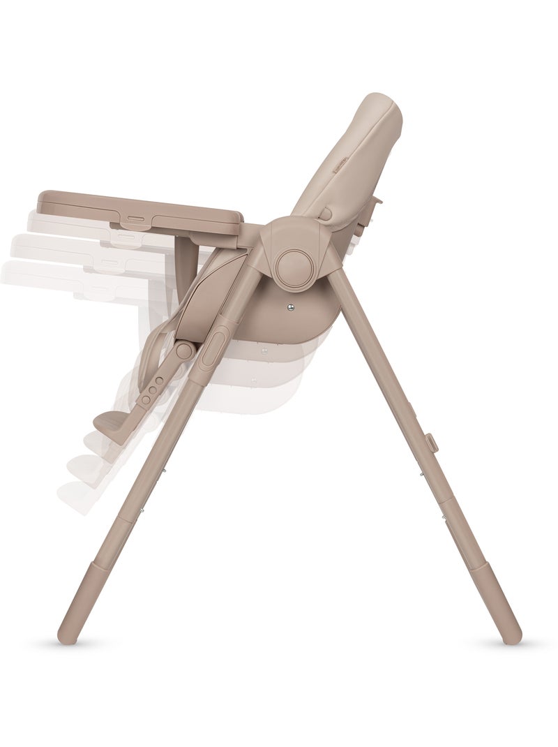 Chaise haute évolutive LIONELO Linn - Réglable hauteur - Roulettes - Pliage compact - Jusqu’à 15 kg Beige argile - Kiabi