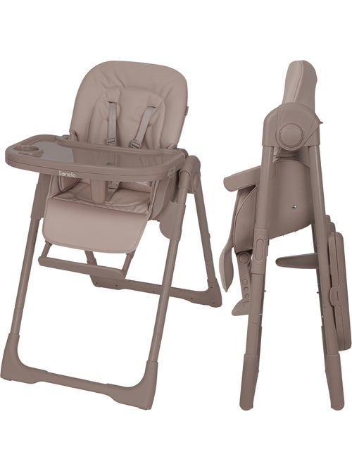 Chaise haute évolutive LIONELO Linn - Réglable hauteur - Roulettes - Pliage compact - Jusqu’à 15 kg - Kiabi