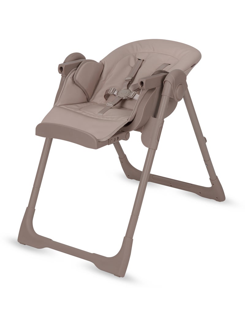 Chaise haute évolutive LIONELO Linn - Réglable hauteur - Roulettes - Pliage compact - Jusqu’à 15 kg Beige foncé - Kiabi
