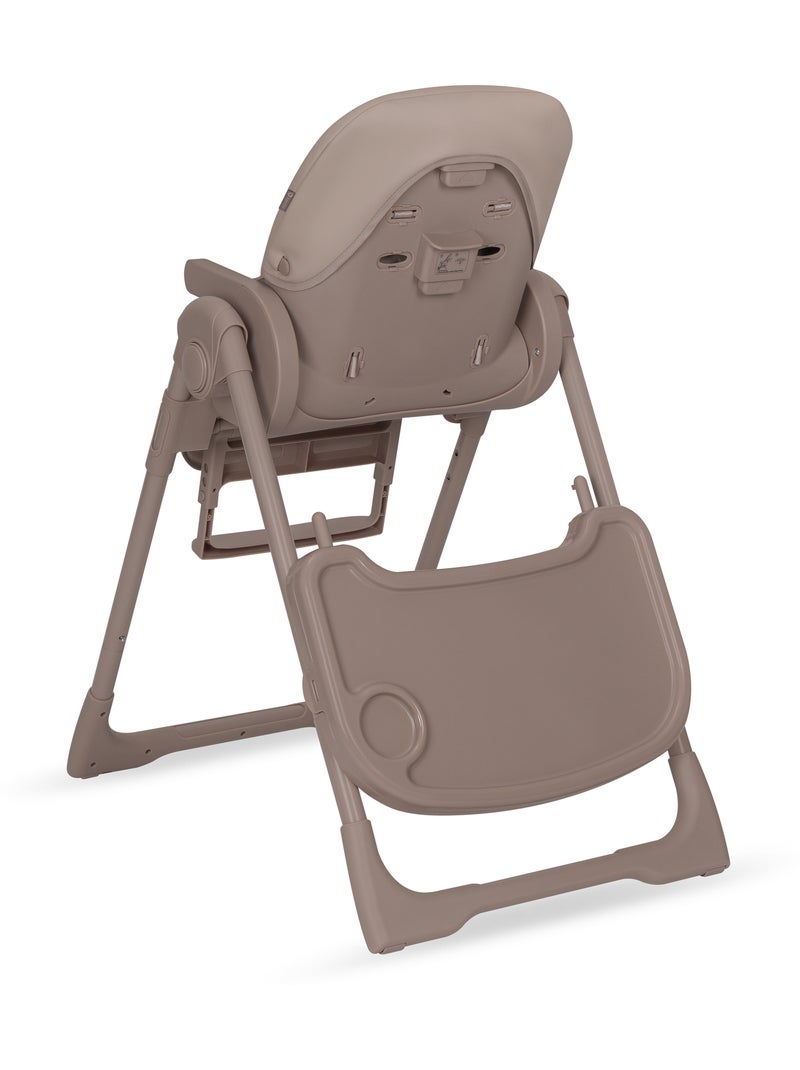 Chaise haute évolutive LIONELO Linn - Réglable hauteur - Roulettes - Pliage compact - Jusqu’à 15 kg Beige foncé - Kiabi