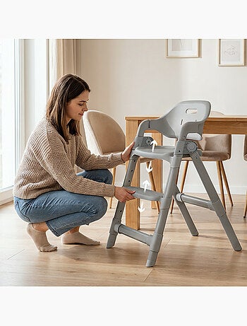 Chaise haute évolutive LIONELO Matt - Réglable hauteur - Pliage compact - Jusqu'à 110kg