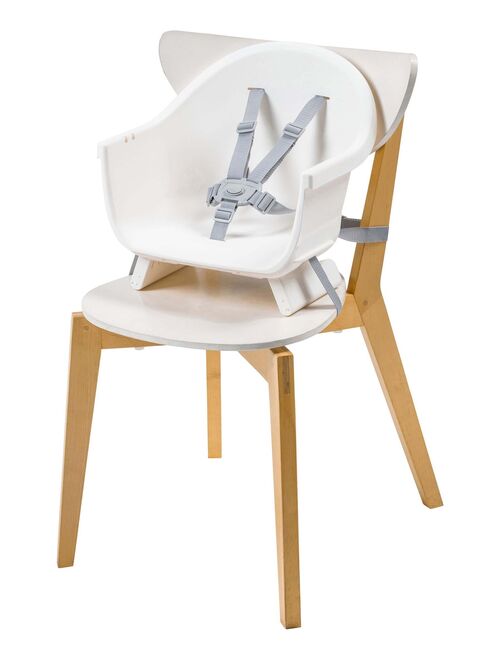 Chaise haute évolutive Moa Eco, 8 en 1 (Chaise Haute/réhausseur/tabouret/bureau), Beyond white - Kiabi