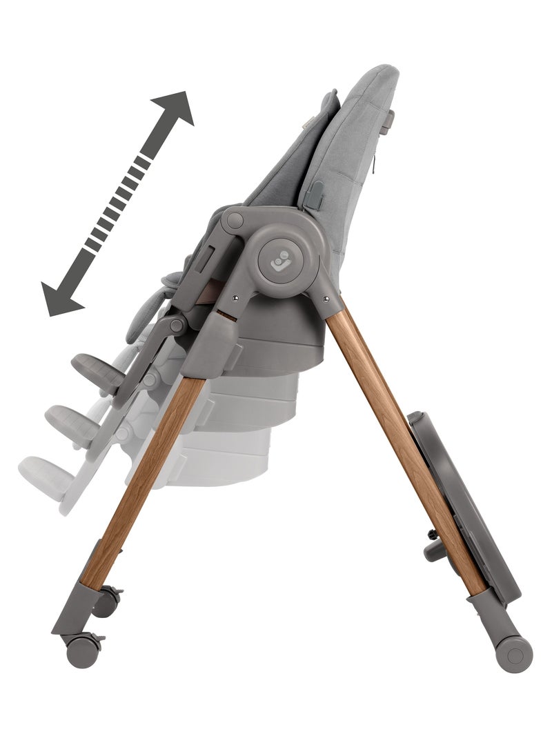 Chaise haute évolutive multiposition Minla Plus Gris foncé - Kiabi