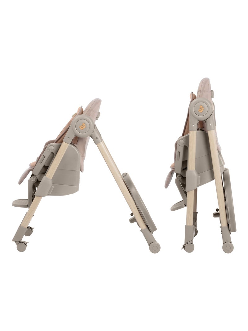 Chaise haute évolutive multiposition Minla Plus Terracotta - Kiabi