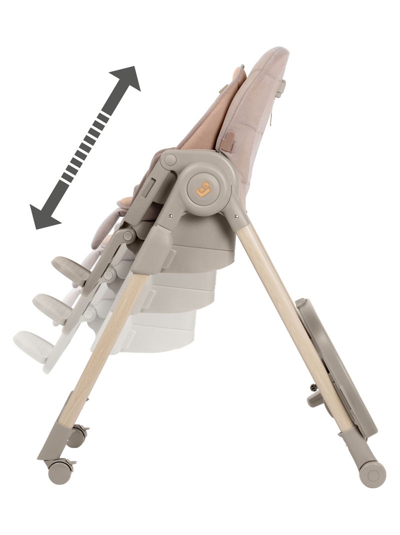 Chaise haute évolutive multiposition Minla Plus Terracotta - Kiabi