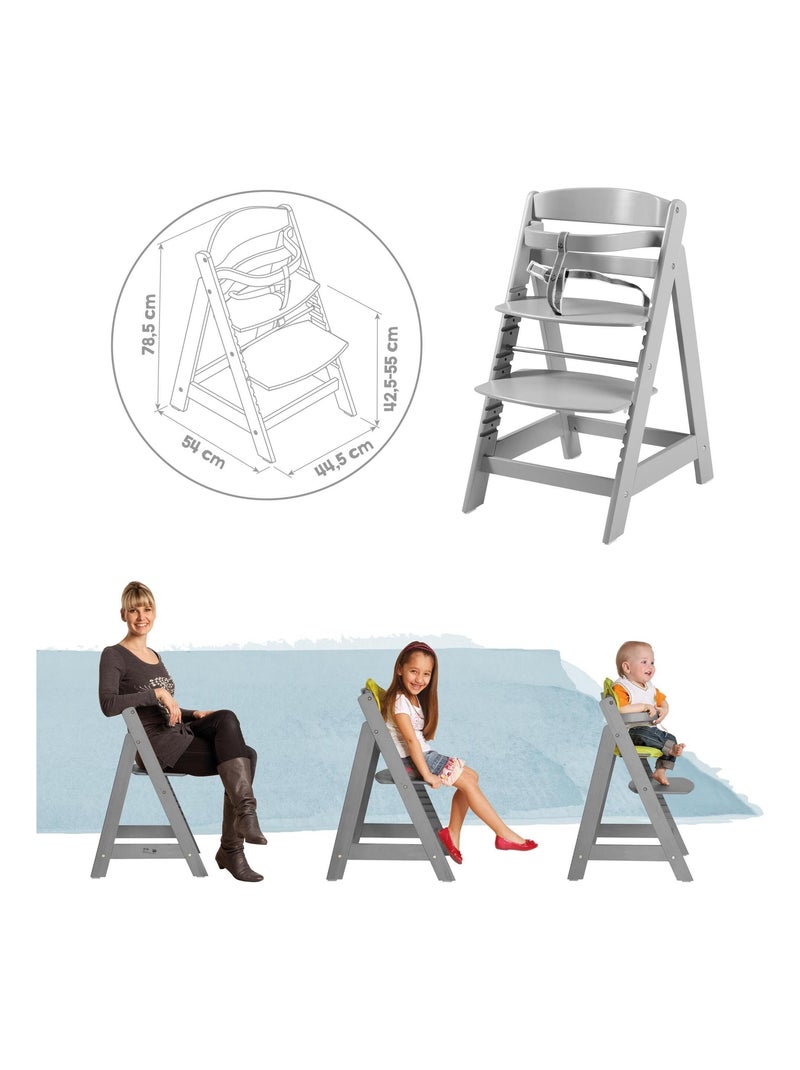 Chaise haute évolutive réglable par clic - ROBA 'sit up click' Gris - Kiabi