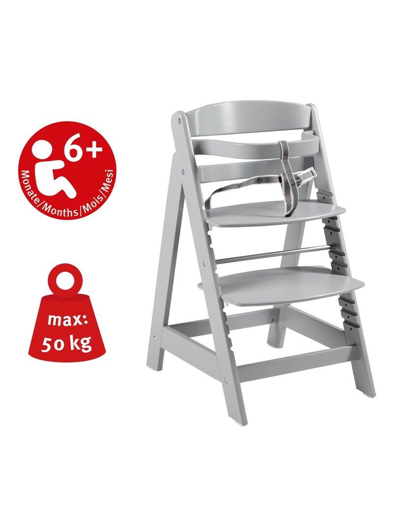 Chaise haute évolutive réglable par clic - ROBA 'sit up click' Gris - Kiabi
