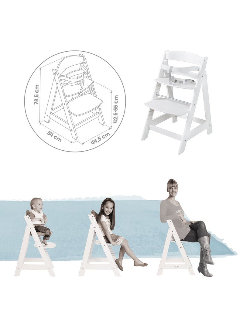 Chaise haute évolutive + transat pour nouveau-né 'Roba Style Born Up' Blanc Vert - Kiabi