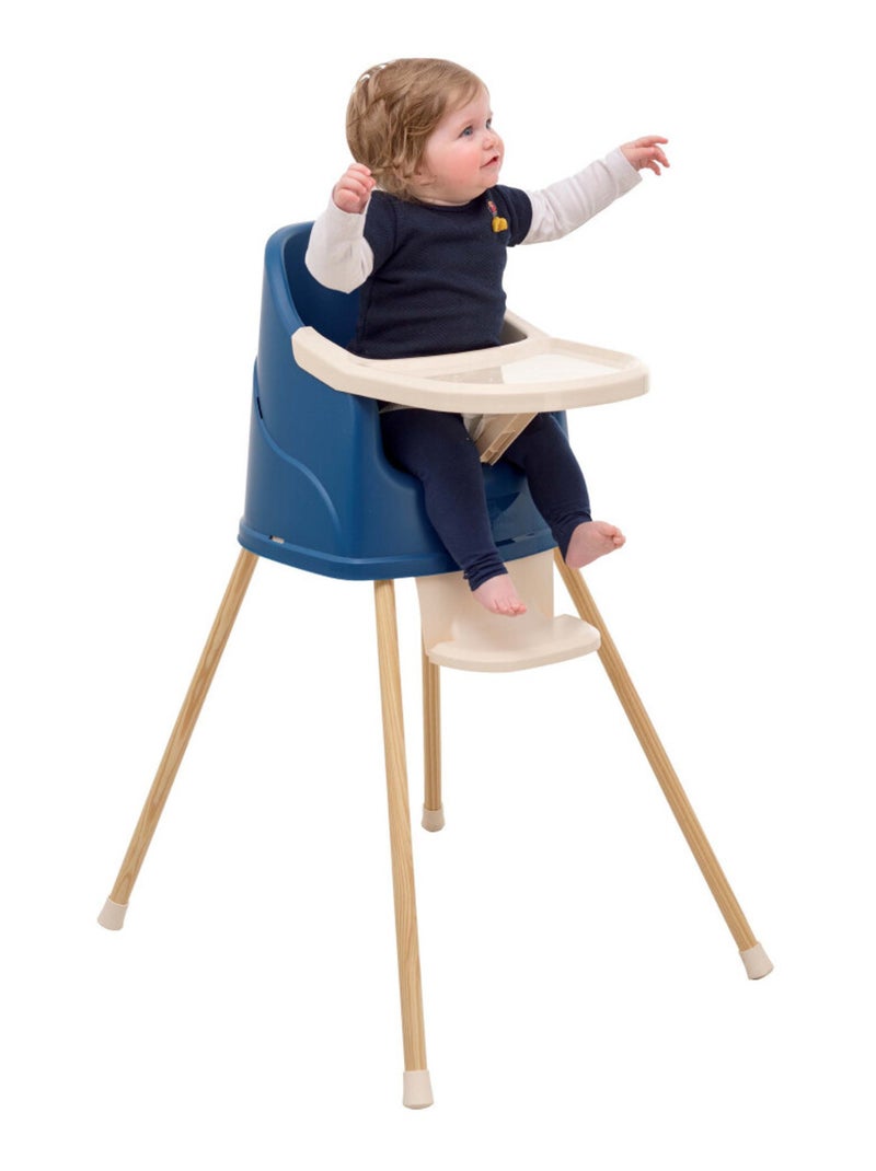 Chaise haute évolutive YOUPLA Bleu - Kiabi