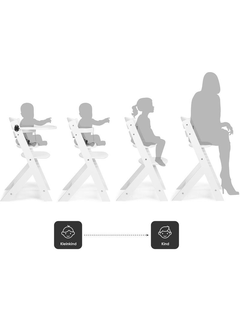 Chaise haute Family PRO avec table - babyGo Blanc - Kiabi