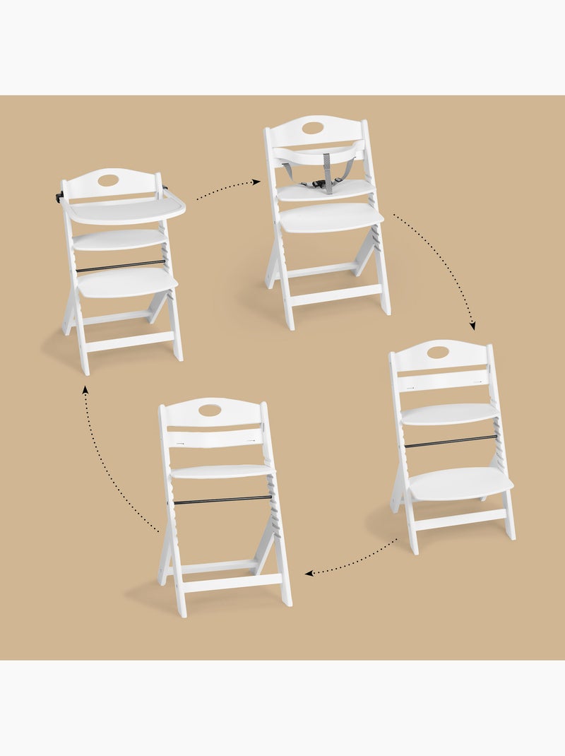 Chaise haute Family PRO avec table - babyGo Blanc - Kiabi