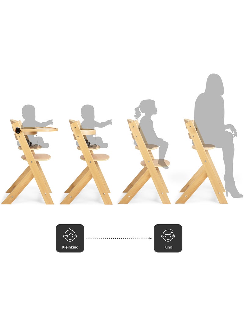 Chaise haute Family PRO avec table - babyGo Bois naturel - Kiabi