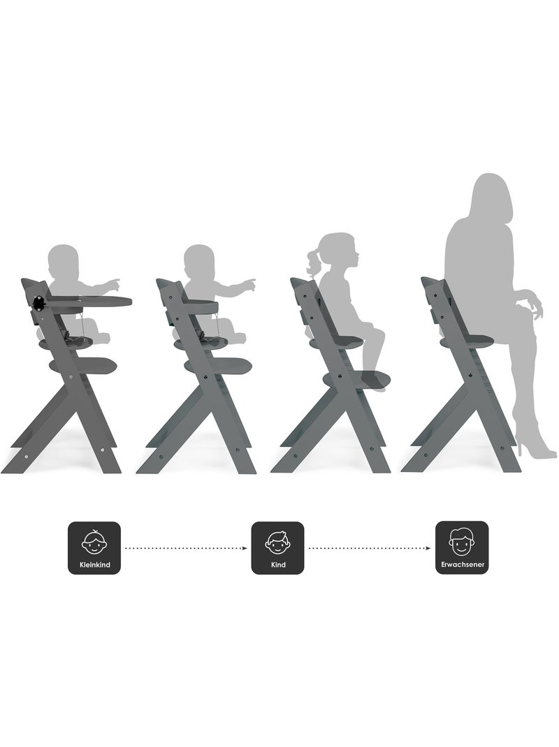 Chaise haute Family PRO avec table - babyGo Gris - Kiabi