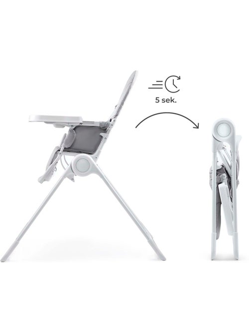 Chaise Haute Kinderkraft BINCI Pliable avec Plateau Réglable, Harnais 5 Points et Repose-Pieds - Kiabi Chaise Haute Kinderkraft BINCI Pliable avec Plateau Réglable, Harnais 5 Points et Repose-Pieds - Kiabi