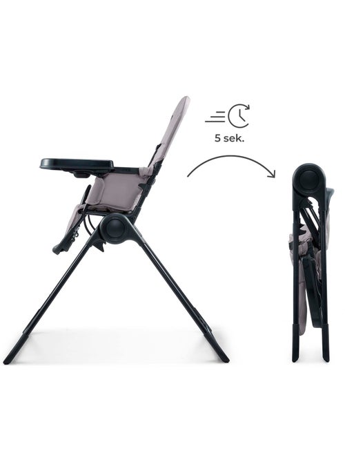 Chaise Haute Kinderkraft BINCI Pliable avec Plateau Réglable, Harnais 5 Points et Repose-Pieds - Kiabi Chaise Haute Kinderkraft BINCI Pliable avec Plateau Réglable, Harnais 5 Points et Repose-Pieds - Kiabi