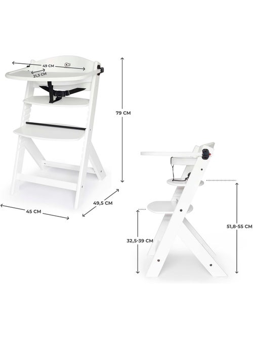 Chaise Haute Kinderkraft ENOCK 2 en 1 Évolutive jusqu’à 35 kg avec Repose-Pieds Réglable - Kiabi Chaise Haute Kinderkraft ENOCK 2 en 1 Évolutive jusqu’à 35 kg avec Repose-Pieds Réglable - Kiabi