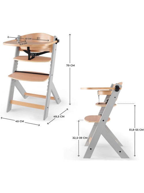 Chaise Haute Kinderkraft ENOCK 3 en 1 Évolutive jusqu’à 35 kg avec Repose-Pieds Réglable - Kiabi Chaise Haute Kinderkraft ENOCK 3 en 1 Évolutive jusqu’à 35 kg avec Repose-Pieds Réglable - Kiabi
