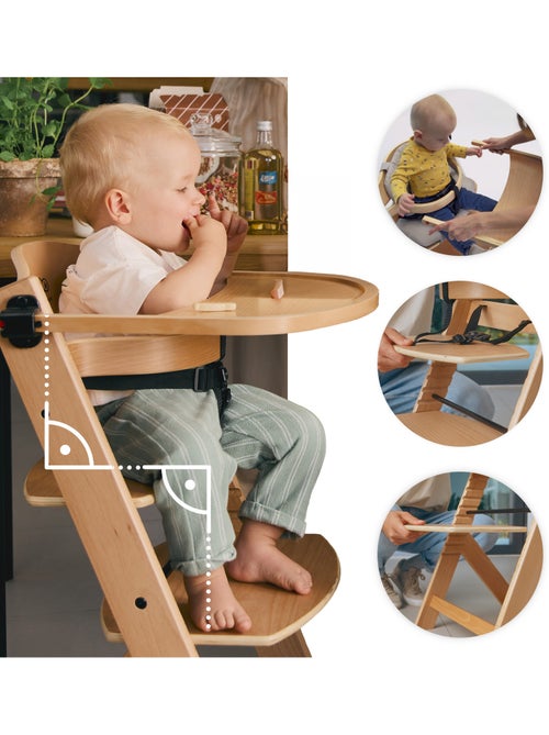 Chaise Haute Kinderkraft ENOCK + CALMEE avec Transat Évolutif jusqu’à 35 kg et Repose-Pieds Réglable - Kiabi Chaise Haute Kinderkraft ENOCK + CALMEE avec Transat Évolutif jusqu’à 35 kg et Repose-Pieds Réglable - Kiabi
