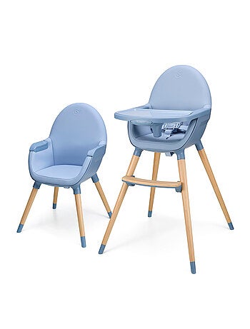 Chaise Haute Kinderkraft FINI 2 avec Plateau Réglable, Harnais 5 Points et Assise en Éco-Cuir