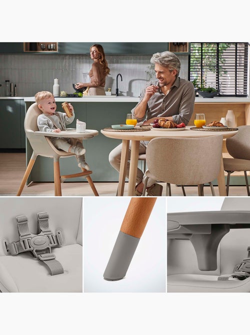 Chaise Haute Kinderkraft FINI 2 avec Plateau Réglable, Harnais 5 Points et Assise en Éco-Cuir - Kiabi Chaise Haute Kinderkraft FINI 2 avec Plateau Réglable, Harnais 5 Points et Assise en Éco-Cuir - Kiabi