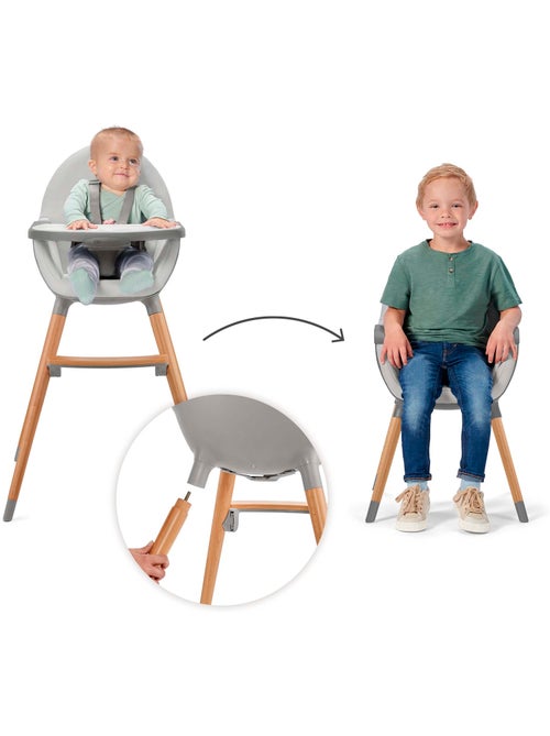 Chaise Haute Kinderkraft FINI 2 avec Plateau Réglable, Harnais 5 Points et Assise en Éco-Cuir - Kiabi Chaise Haute Kinderkraft FINI 2 avec Plateau Réglable, Harnais 5 Points et Assise en Éco-Cuir - Kiabi