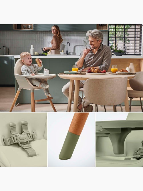 Chaise Haute Kinderkraft FINI 2 avec Plateau Réglable, Harnais 5 Points et Assise en Éco-Cuir - Kiabi Chaise Haute Kinderkraft FINI 2 avec Plateau Réglable, Harnais 5 Points et Assise en Éco-Cuir - Kiabi