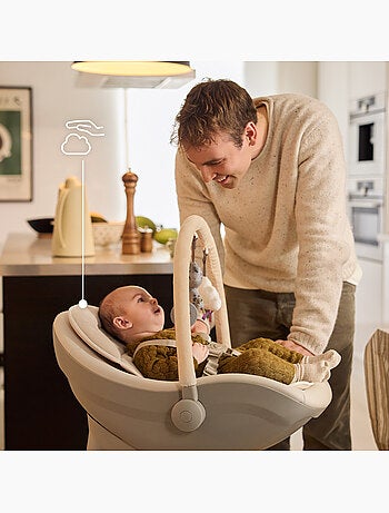Chaise haute Kinderkraft FINI UP 3-en-1 transat repas 20 kg insert nouveau-né arche 3 jouets