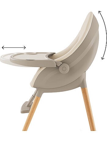 Chaise haute Kinderkraft FINI UP 3-en-1 transat repas 20 kg insert nouveau-né arche 3 jouets