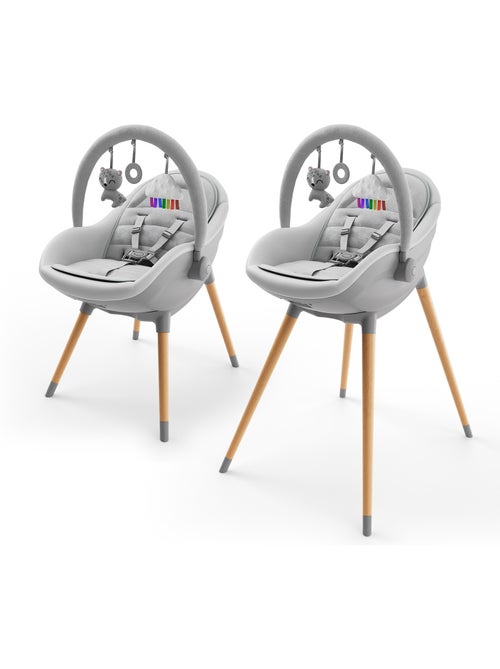 Chaise haute Kinderkraft FINI UP 3-en-1 transat repas 20 kg insert nouveau-né arche 3 jouets - Kiabi Chaise haute Kinderkraft FINI UP 3-en-1 transat repas 20 kg insert nouveau-né arche 3 jouets - Kiabi