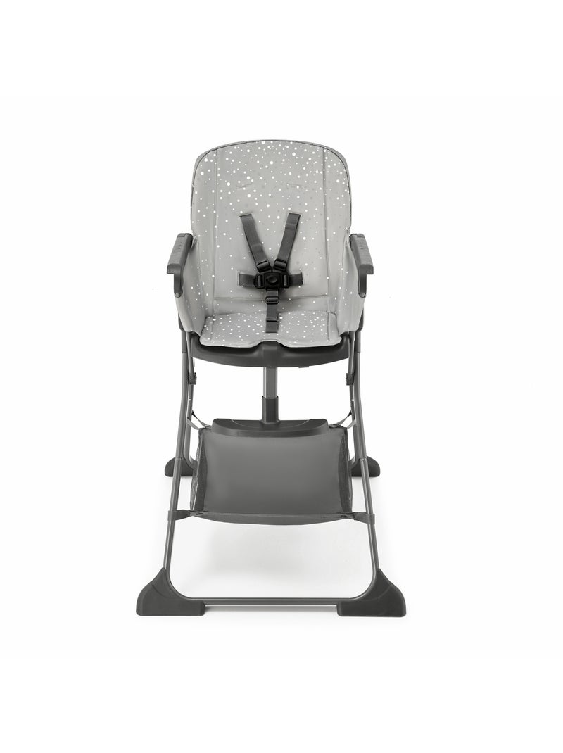 Chaise Haute Kinderkraft FOLDEE compacte pliable dossier 3 positions repose réglable plateau double Gris - Kiabi