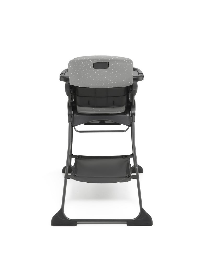 Chaise Haute Kinderkraft FOLDEE compacte pliable dossier 3 positions repose réglable plateau double Gris - Kiabi