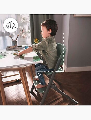 Chaise Haute Kinderkraft LIVY 3 en 1 Évolutive jusqu’à 110 kg avec Siège et Repose-Pieds Réglables