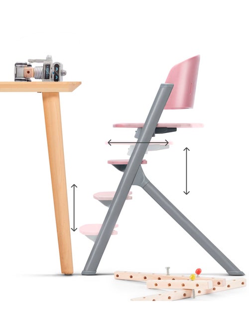 Chaise Haute Kinderkraft LIVY 3 en 1 Évolutive jusqu’à 110 kg avec Siège et Repose-Pieds Réglables - Kiabi