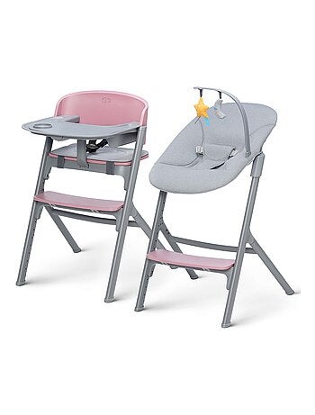 Kinderkraft high chair LIVY oak + bouncer CALMEE