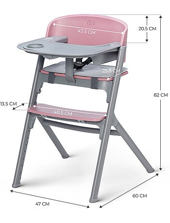 Kinderkraft high chair LIVY oak + bouncer CALMEE