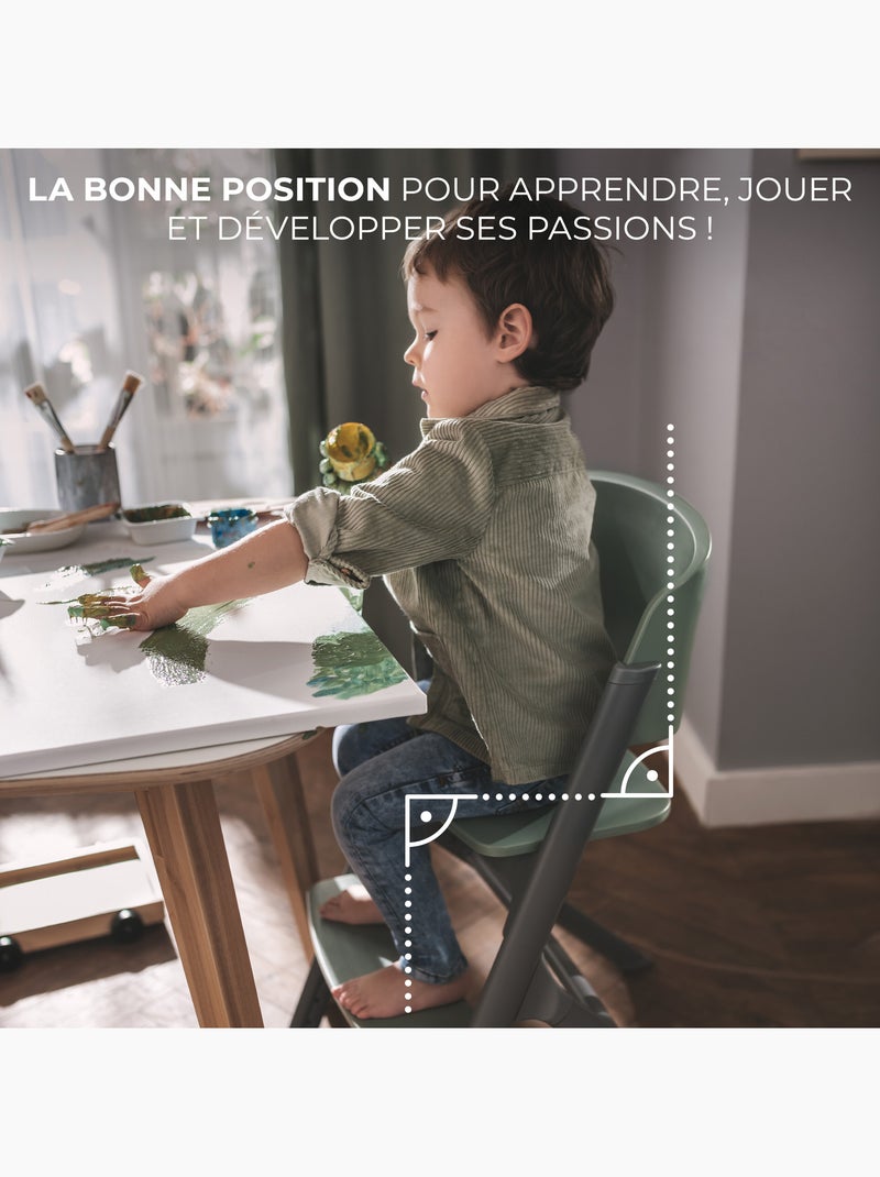 Chaise Haute Kinderkraft LIVY 4 en 1 avec Transat, Évolutive jusqu’à 110 kg et Siège Réglable Rose - Kiabi
