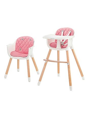 Chaise haute Kinderkraft SIENNA 2 en 1 avec plateau amovible, harnais 5 points et repose-pieds