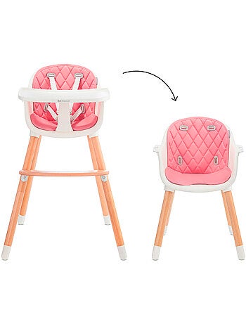 Chaise haute Kinderkraft SIENNA 2 en 1 avec plateau amovible, harnais 5 points et repose-pieds
